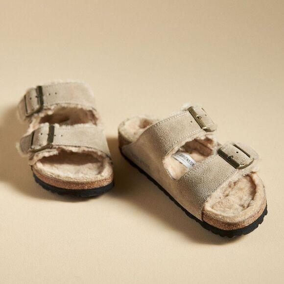Birkenstock Beige Suede Sandals - Picture 1 of 7